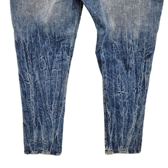 Company 81 Mens Jeans Skinny Bleach Acid Streaked Light Wash Blue 34 x 32 - Picture 13 of 14